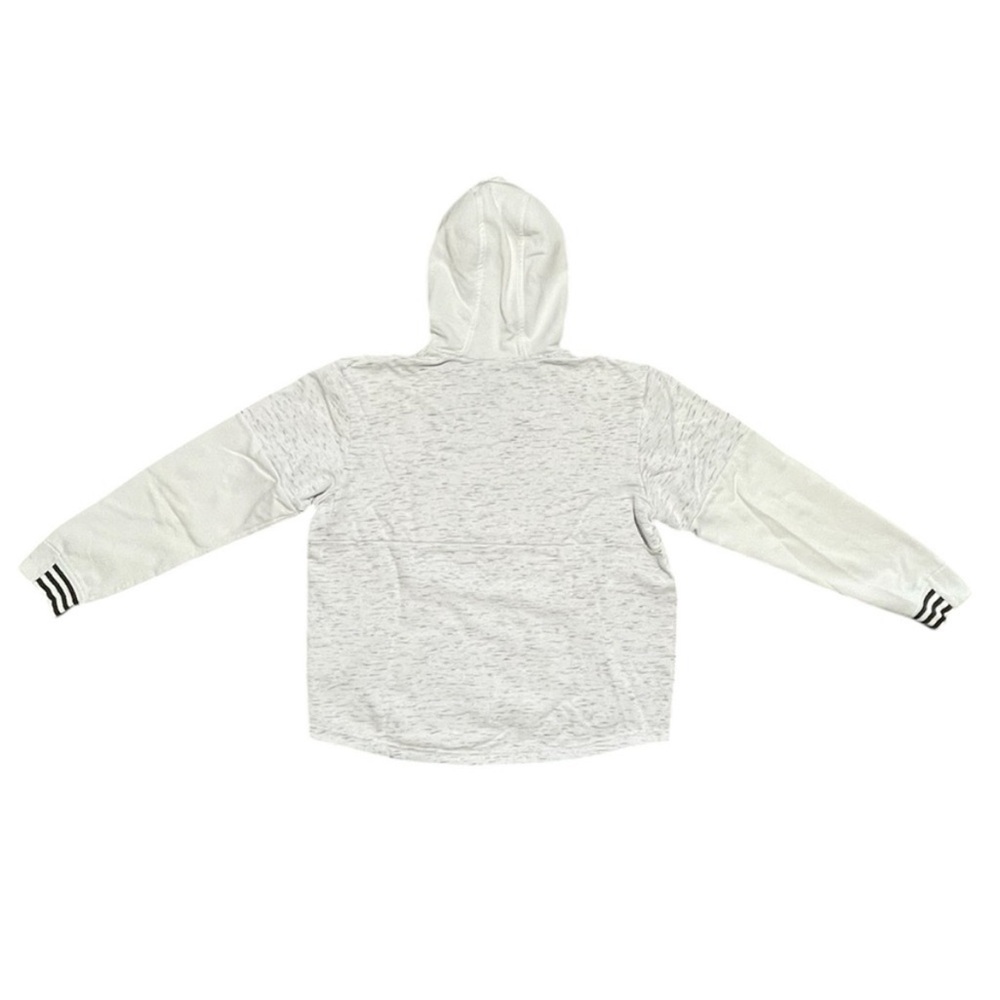 Adidas Men’s White and Black Mélange Hoodie - Size Large - Picture 2 of 4